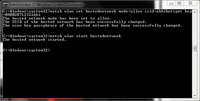 CMD Start Hotspot