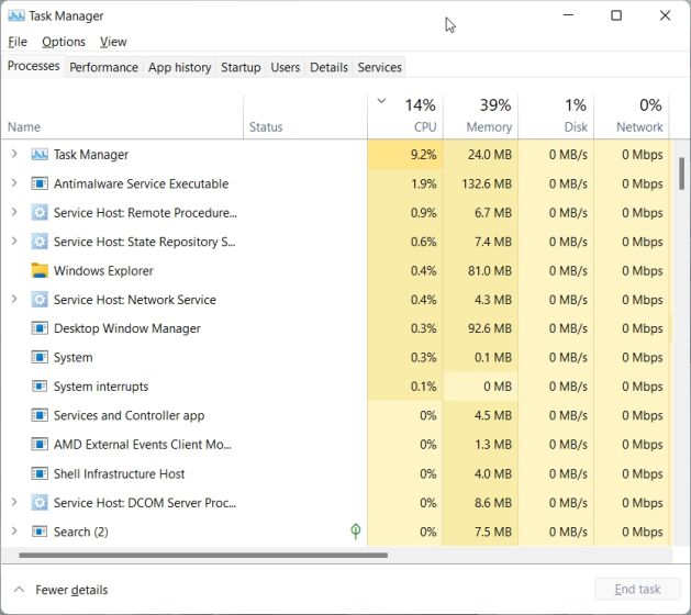 Lancez le gestionnaire de tâches dans Windows 11 à partir de l'invite d'exécution