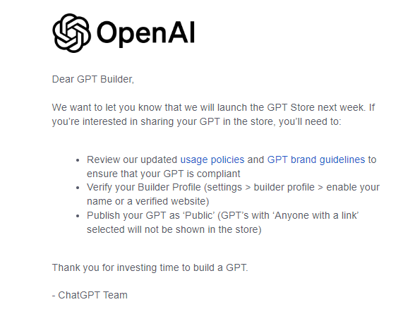 OpenAI startet nächste Woche endlich den GPT Store Tech News