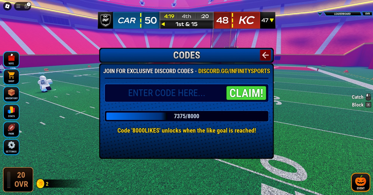 redeem Football Legends codes