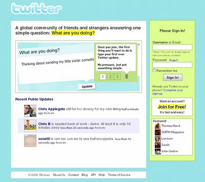 The Evolution of Twitter Homepage From 2006 to 2011 (Pics)