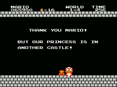 Thank you Mario! But Your Princess is in Another Castle