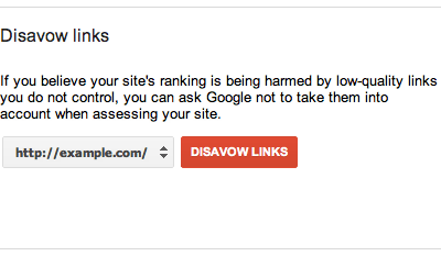 Disavow links feature of Google Webmaster Tools.