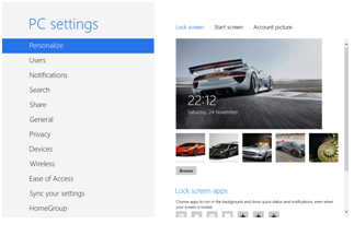 Windows 8 lock screen