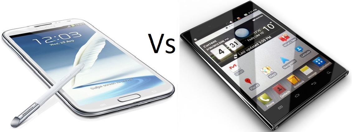 Samsung Galaxy Note 2 vs. LG Optimus Vu 2 – The War of the Phablets