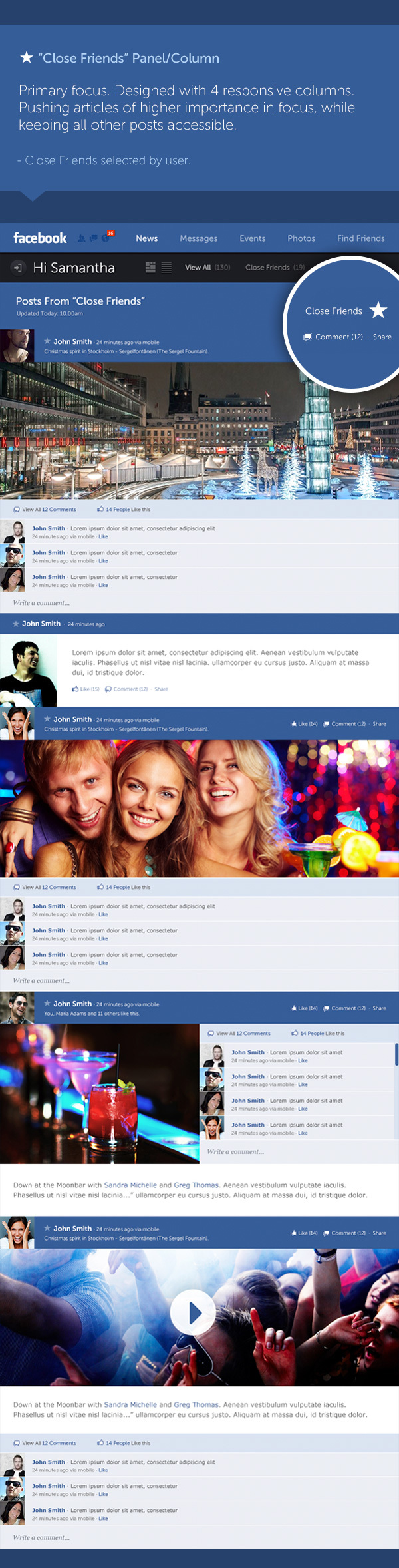 Facebook new design concept 3