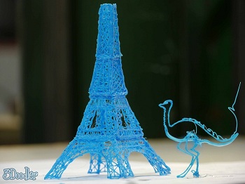 3Doodler, Eiffel tower and Dinasour in 3D