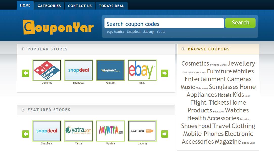 Couponyar.in - The Best Place For Coupons and Deals in 2013