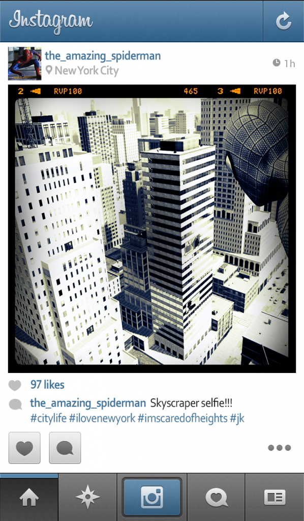 spiderman instagram