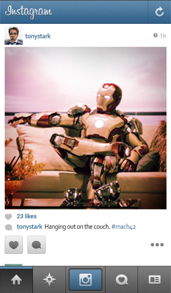 tonystark (Iron Man) Instagram