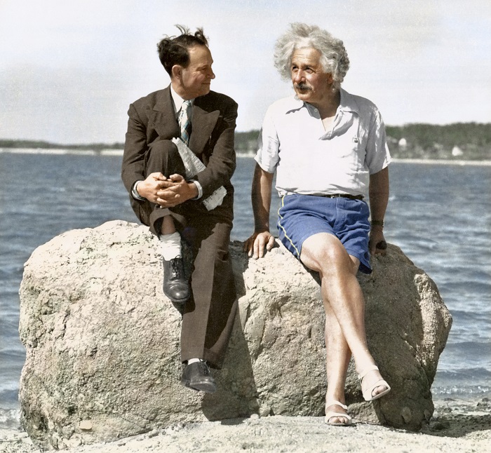 Albert Einstein, summer 1939 - Nassau Point, Long Island, NY