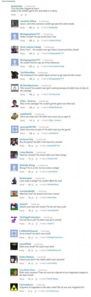 youtube comment chain