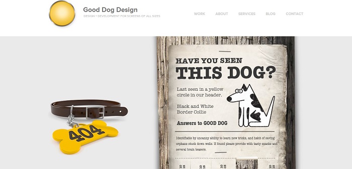 Good Dog Design 404 page