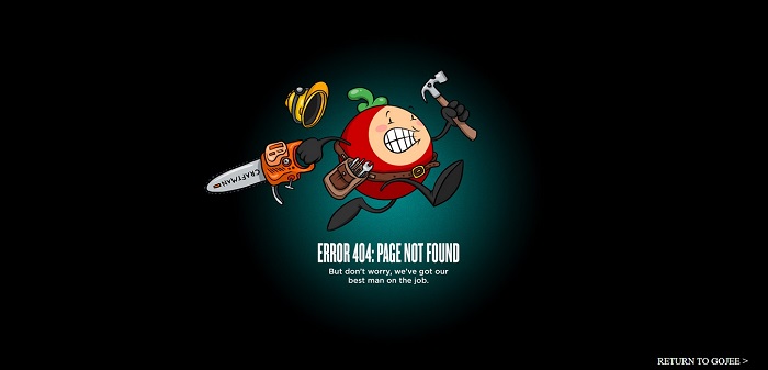 gojee 404 page