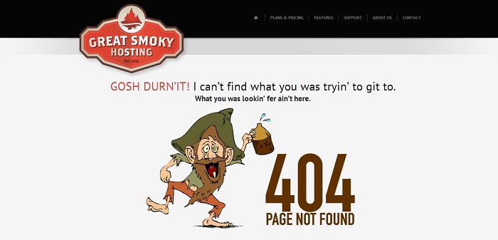 greatsmokyhosting 404 page