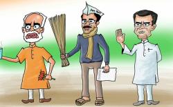 Narendra Modi Arvind Kejriwal Rahul Gandhi Caricature