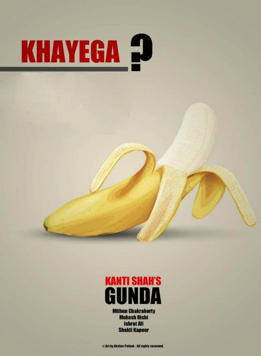 Gunda's movie's Minimalistic poster Akshar Pathak