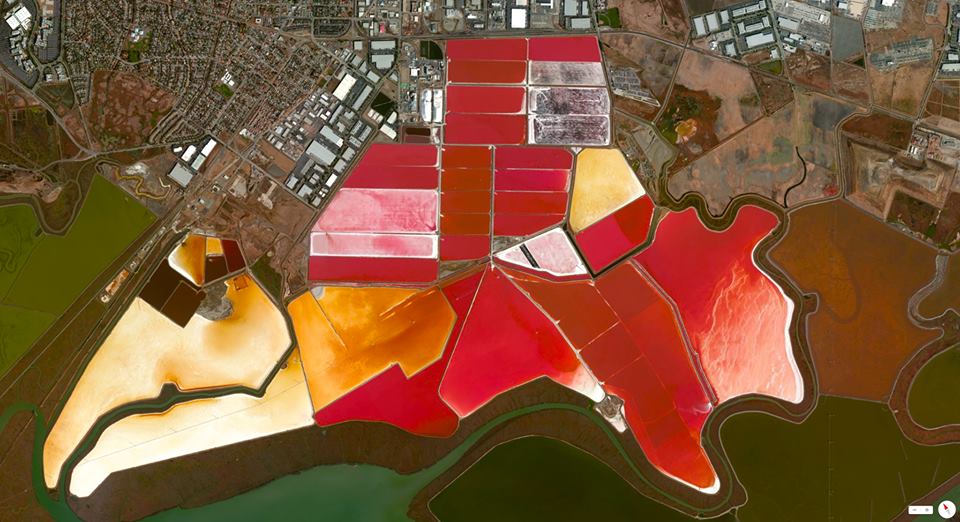 San Francisco Bay salt evaporation ponds