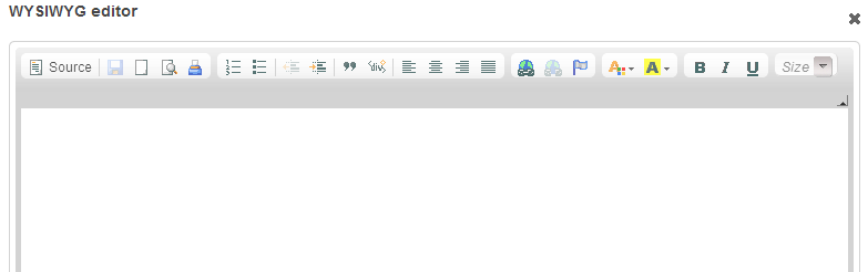 WYSIWYG Editor