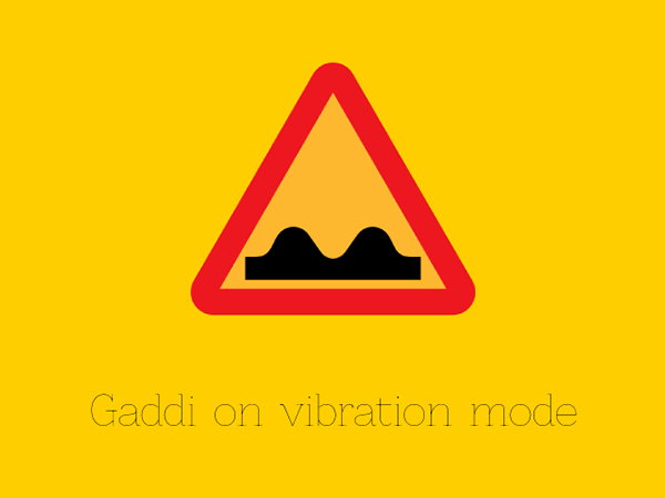 The car is on vibration mode