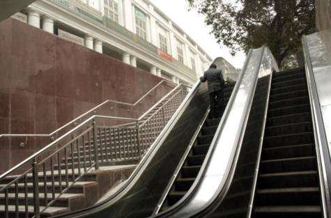 Delhi Metro Escalator