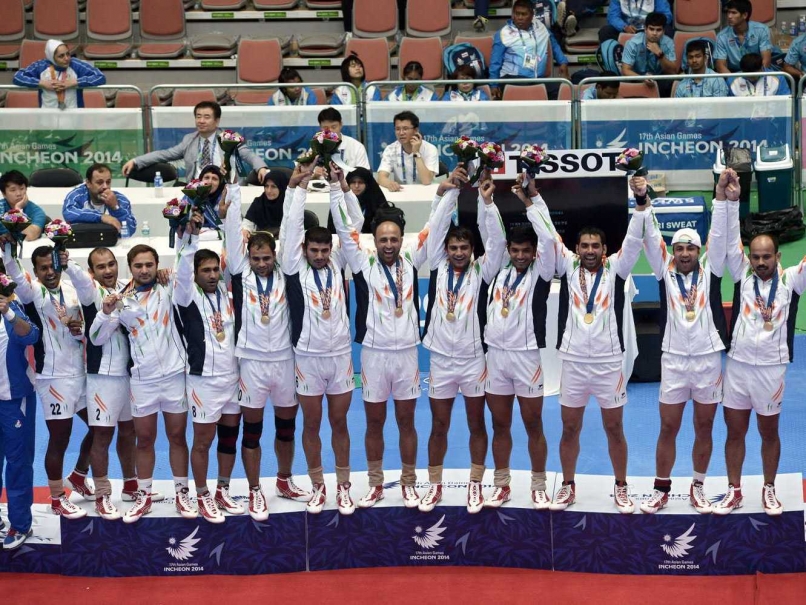 Indian Men Kabaddi Team After Winning Their Gold Medal Match