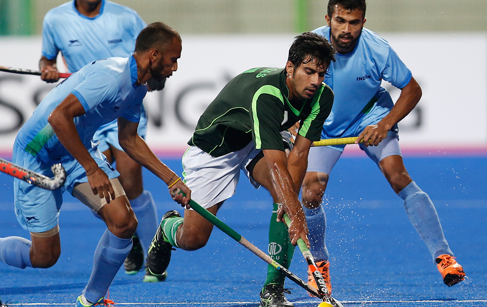 Indian Players In Action Against Pakistan In The Finals Which They Won