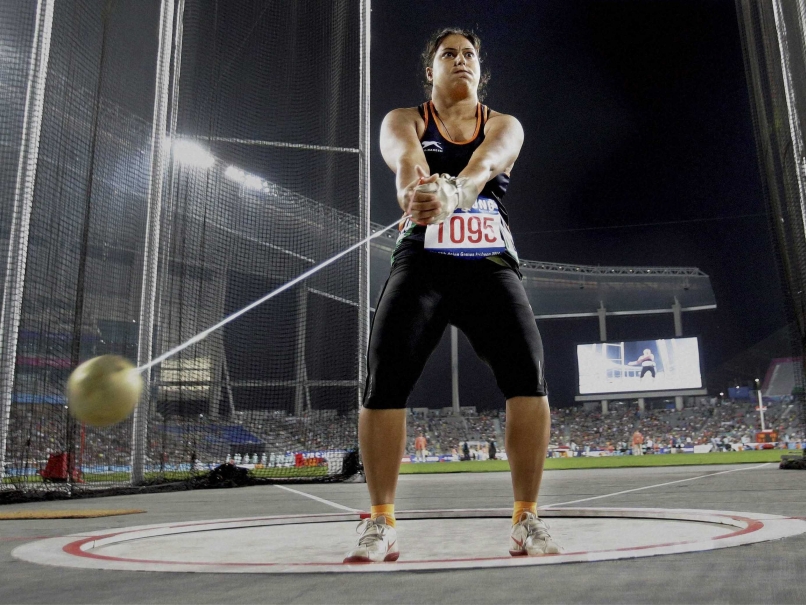 Manju Bala In Action In The Women's Hammer Throw Competition 