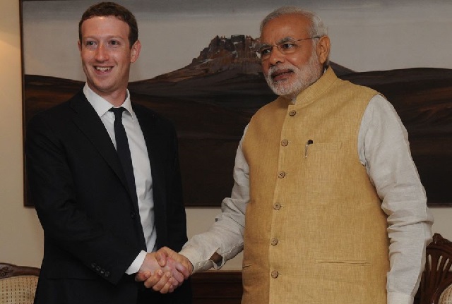 Mark Zuckerberg and Narendra Modi