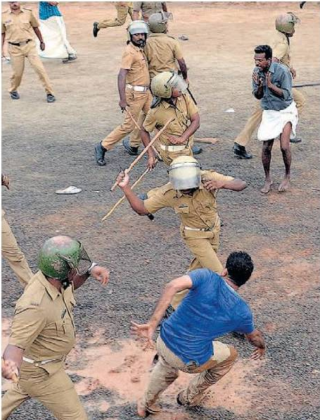 More lathi charge