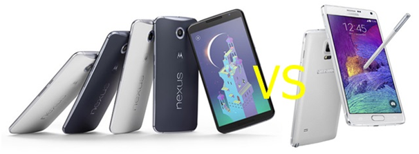 Nexus 6 vs Samsung Galaxy Note 4