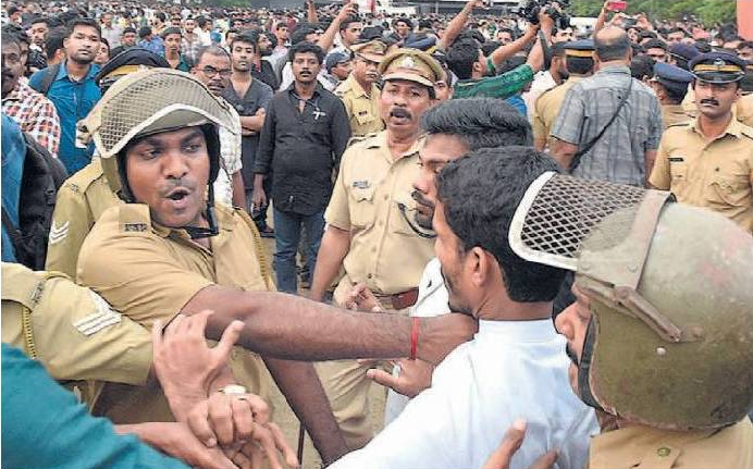 When police tried to remove opposers