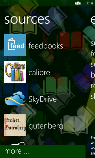 Freda ebook reading smartphone app windows 8