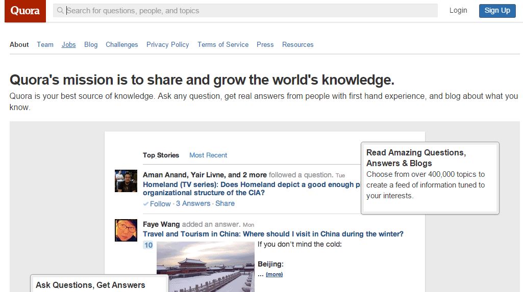 مقارنة بين Quora و WordPress و Blogspot و Tumblr و Medium 2015