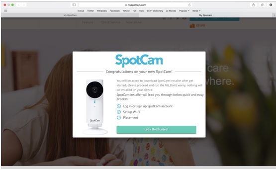 SpotCam Homescreen