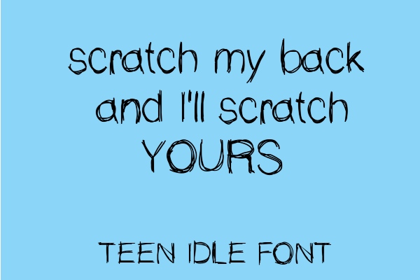 handwriting-font-teenidle