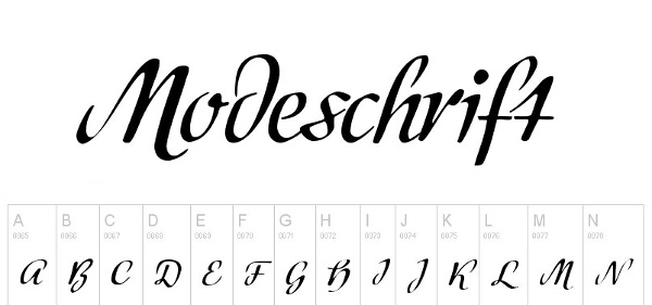 handwriting-fonts-modeschrift