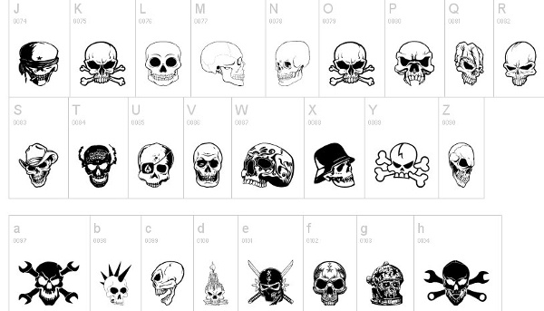 tattoo-fonts-skullx