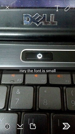 Using a large font size - 1