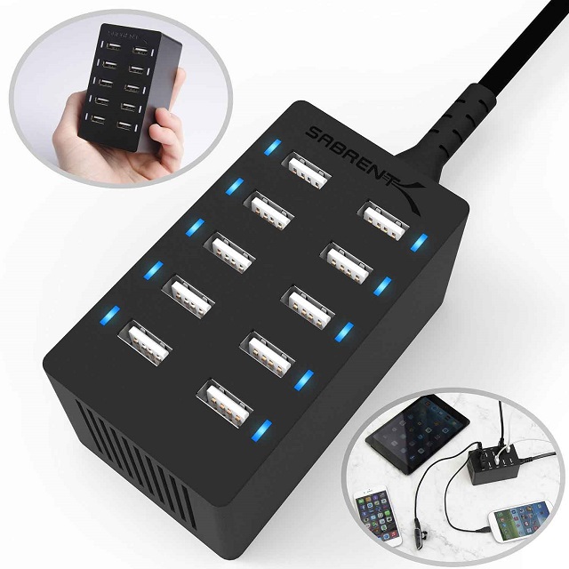 Sabrent-10-Port-Charging-Station