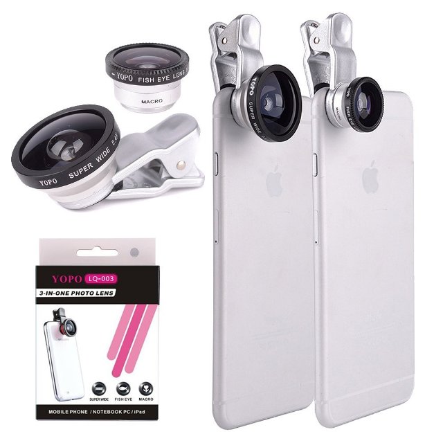 yopo universal 3 in 1 clip-on lens