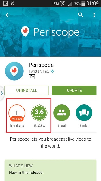 Periscope rating and download