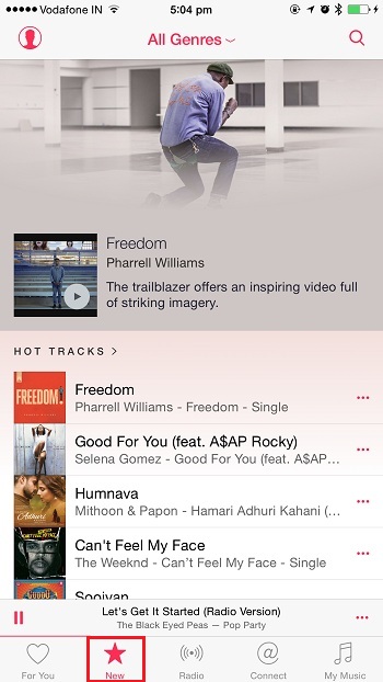 Apple Music - New tab