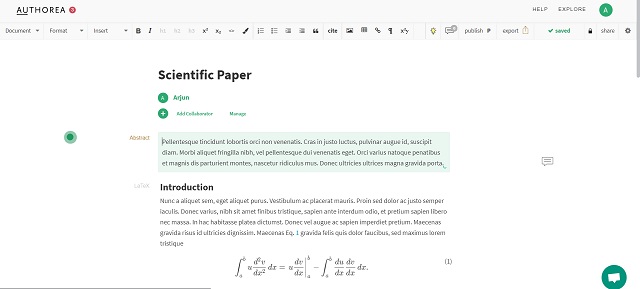 Authorea - 编辑 Latex 的最佳应用程序