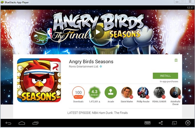 BlueStacks Angry Birds