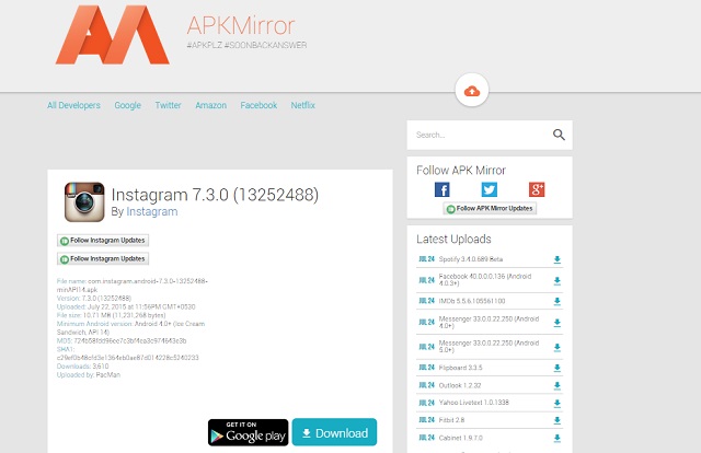 apkmirror com play store