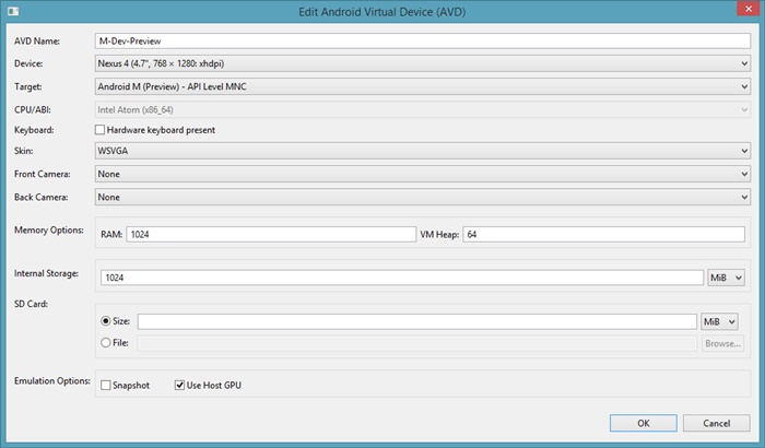 Create AVD using AVD Manager