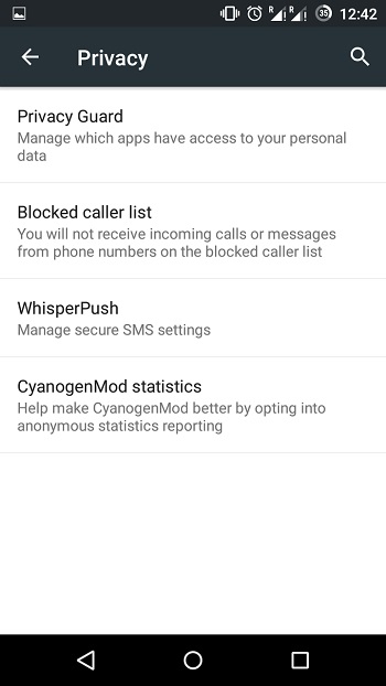 privacy Cyanogenmod