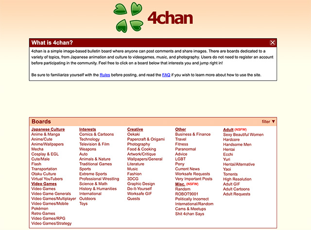 4chan homepage