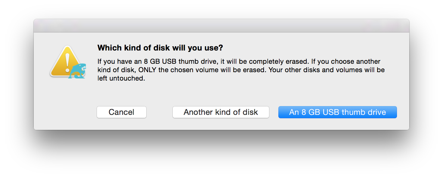 how to create a bootable thumb drive for mac osx